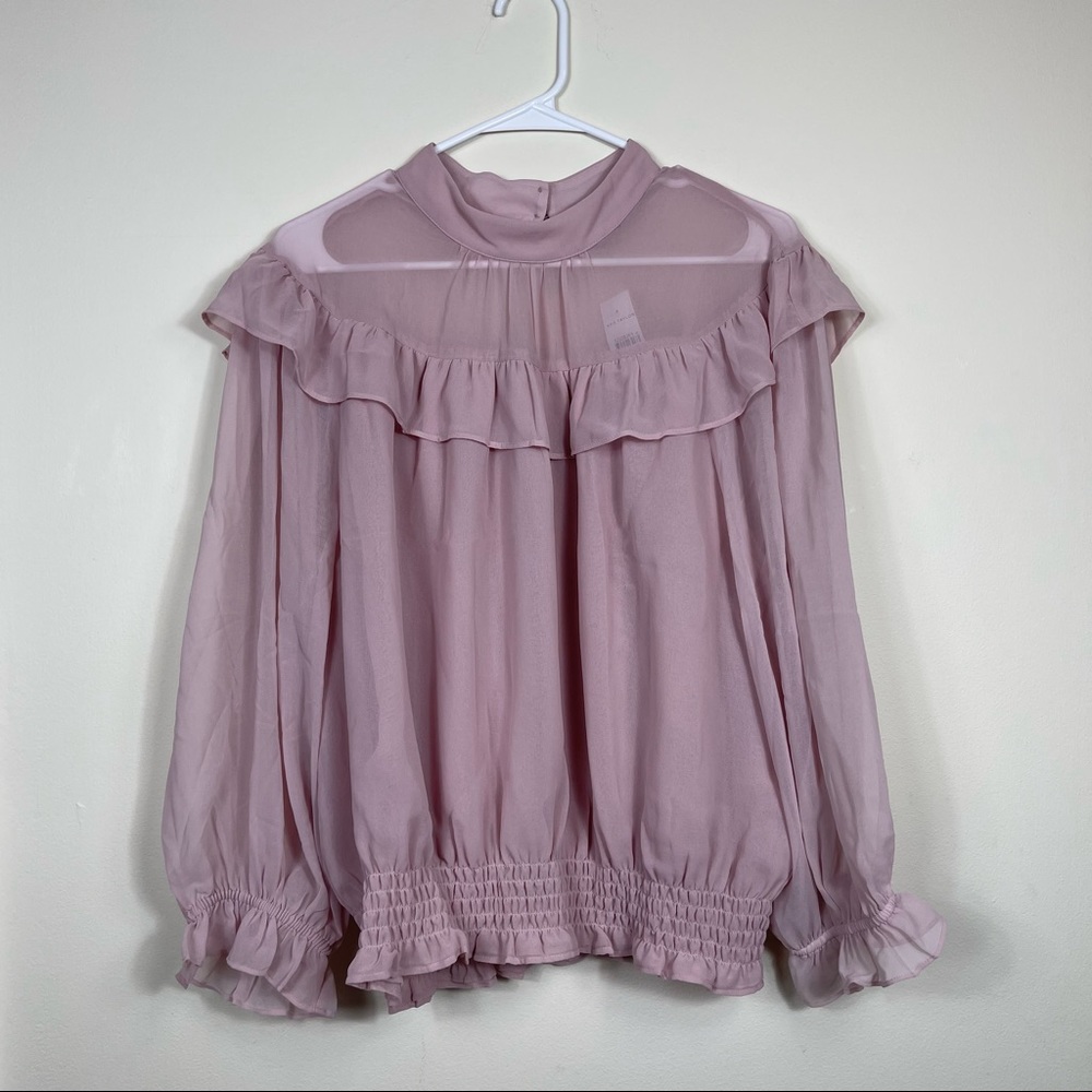 NWT Ann Taylor Mauve Blouse Size XL